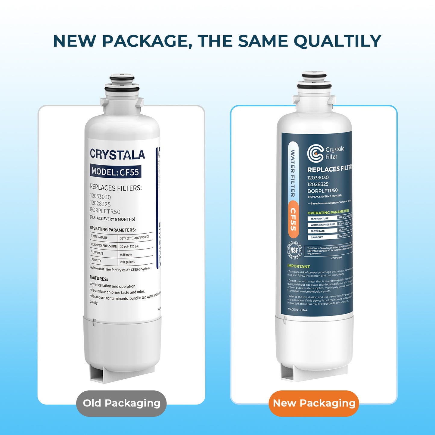 Replacement for Bosch 11025825 Ultra Clarity Pro Refrigerator Water Filter BORPLFTR50