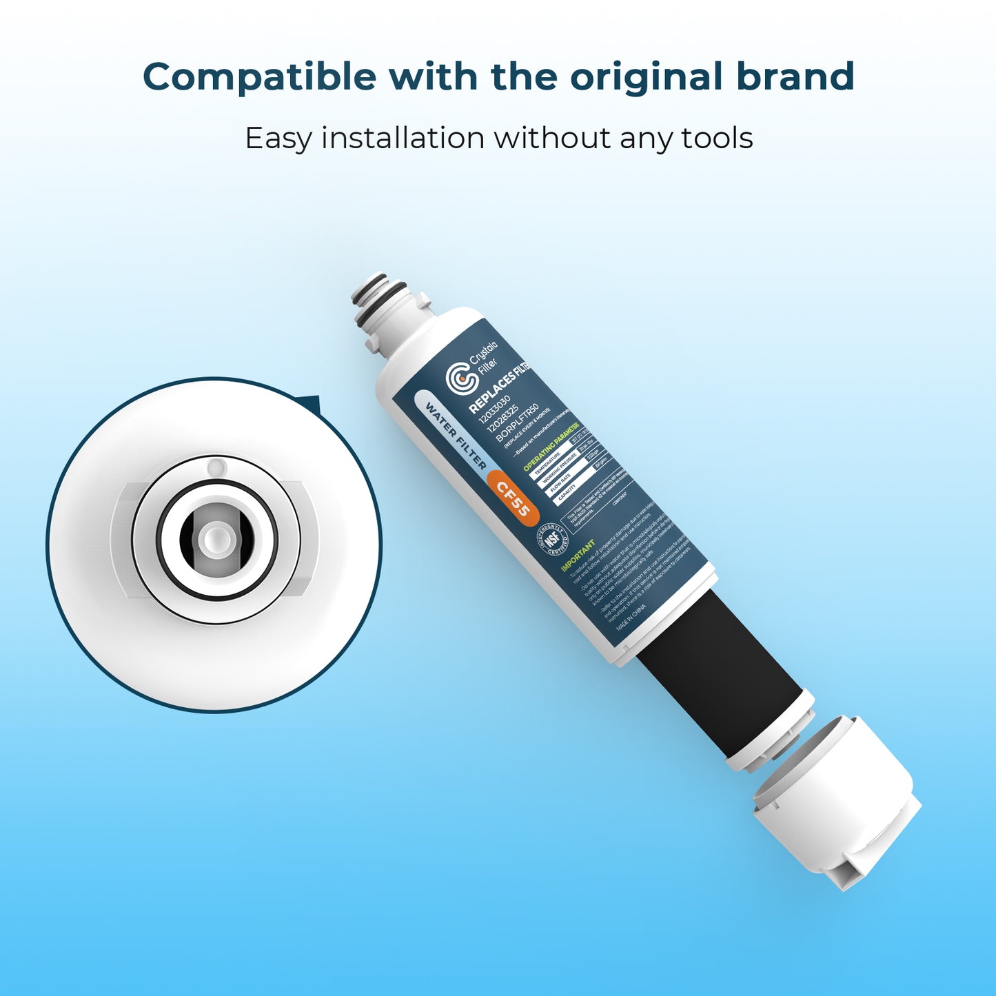 Replacement for Bosch 11025825 Ultra Clarity Pro Refrigerator Water Filter BORPLFTR50