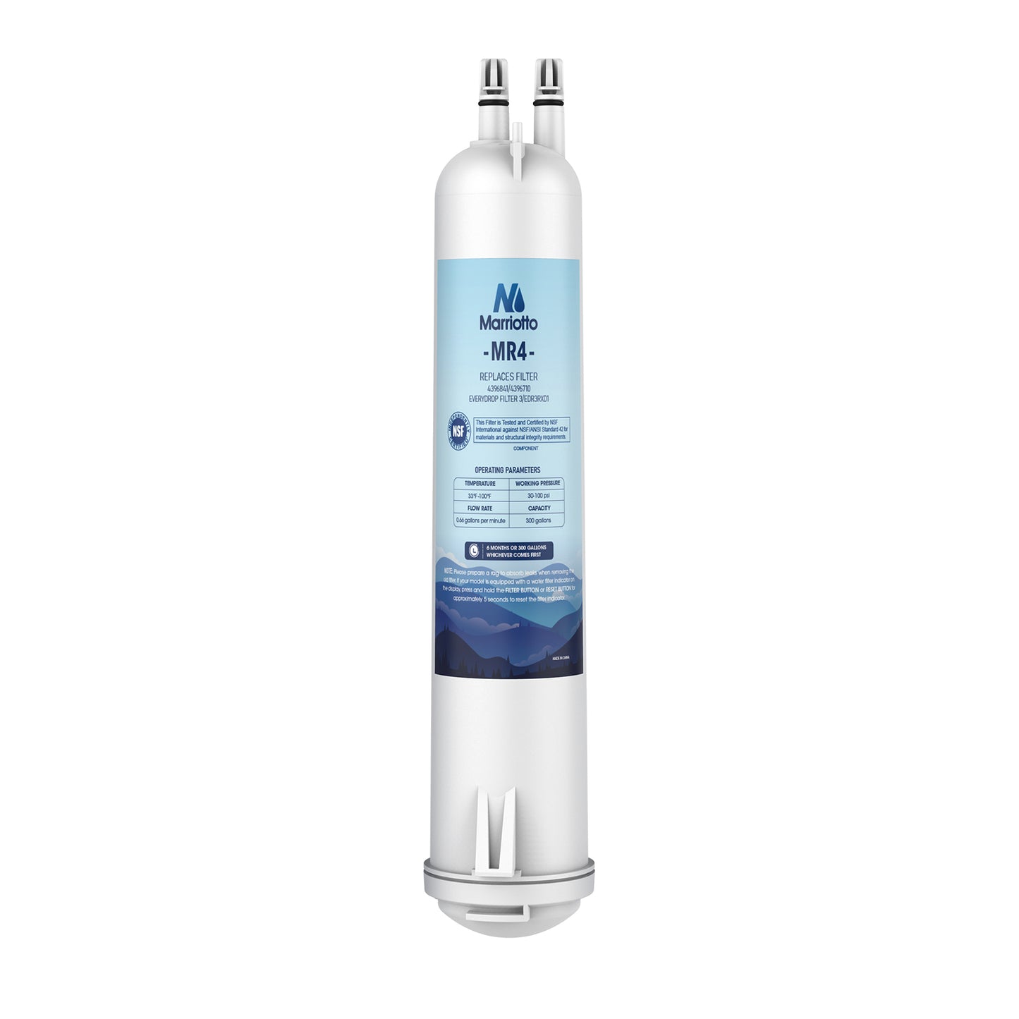 MRW4 Refrigerator Water Filter Compatible with EDR3RXD1, 4396841, 4396710, Filter 3