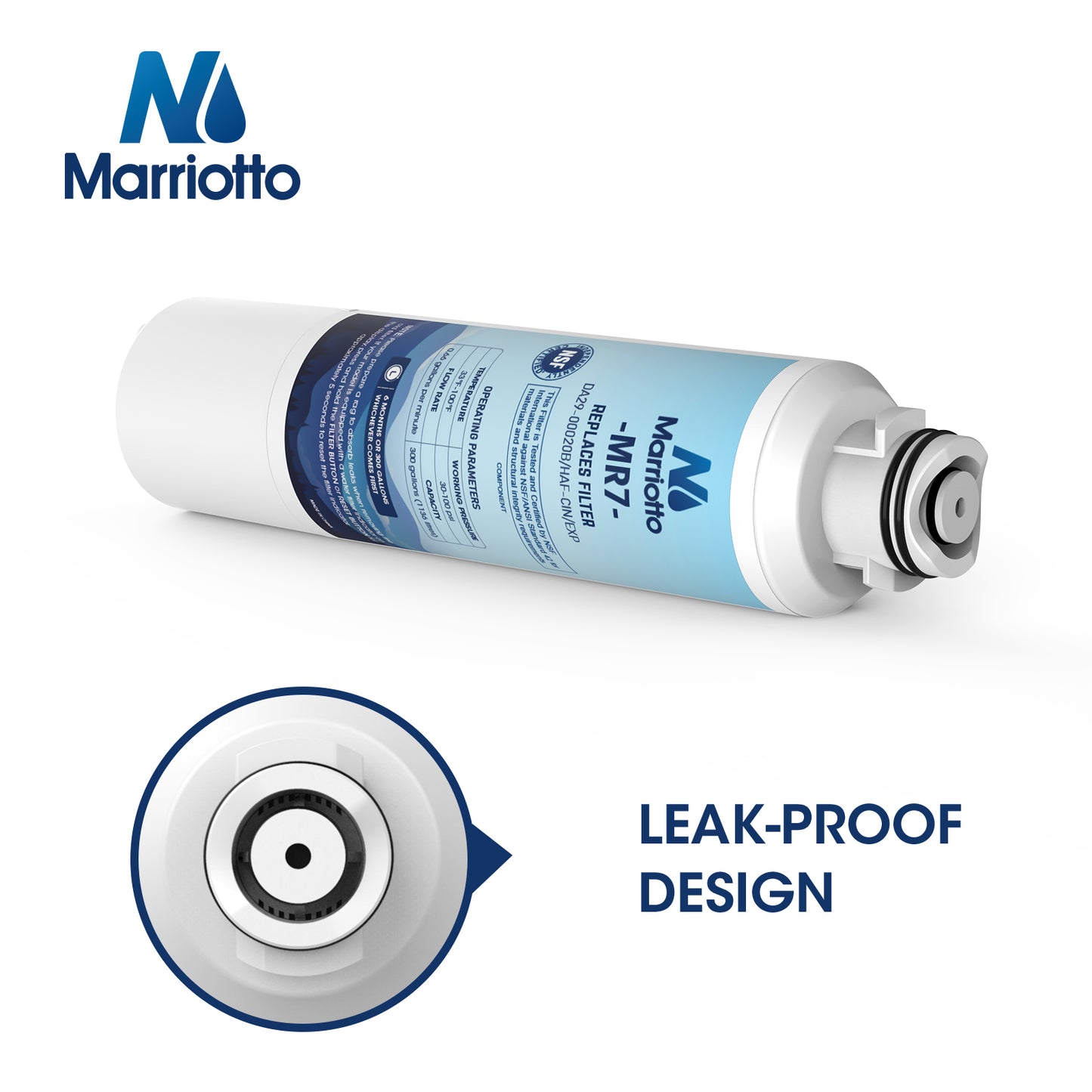 MARRIOTTO Compatible with Samsung DA29-00020B Refrigerator Water Filter, DA29-00020B, DA29-00020A, HAF-CIN/EXP, 46-9101 Refrigerator Water Filter