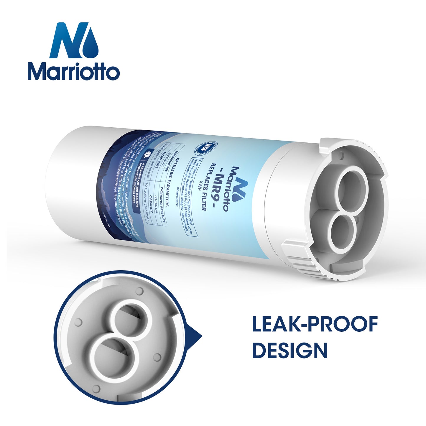 MARRIOTTO XWF Water Filter Replacement for GE XWF Refrigerator Water Filter