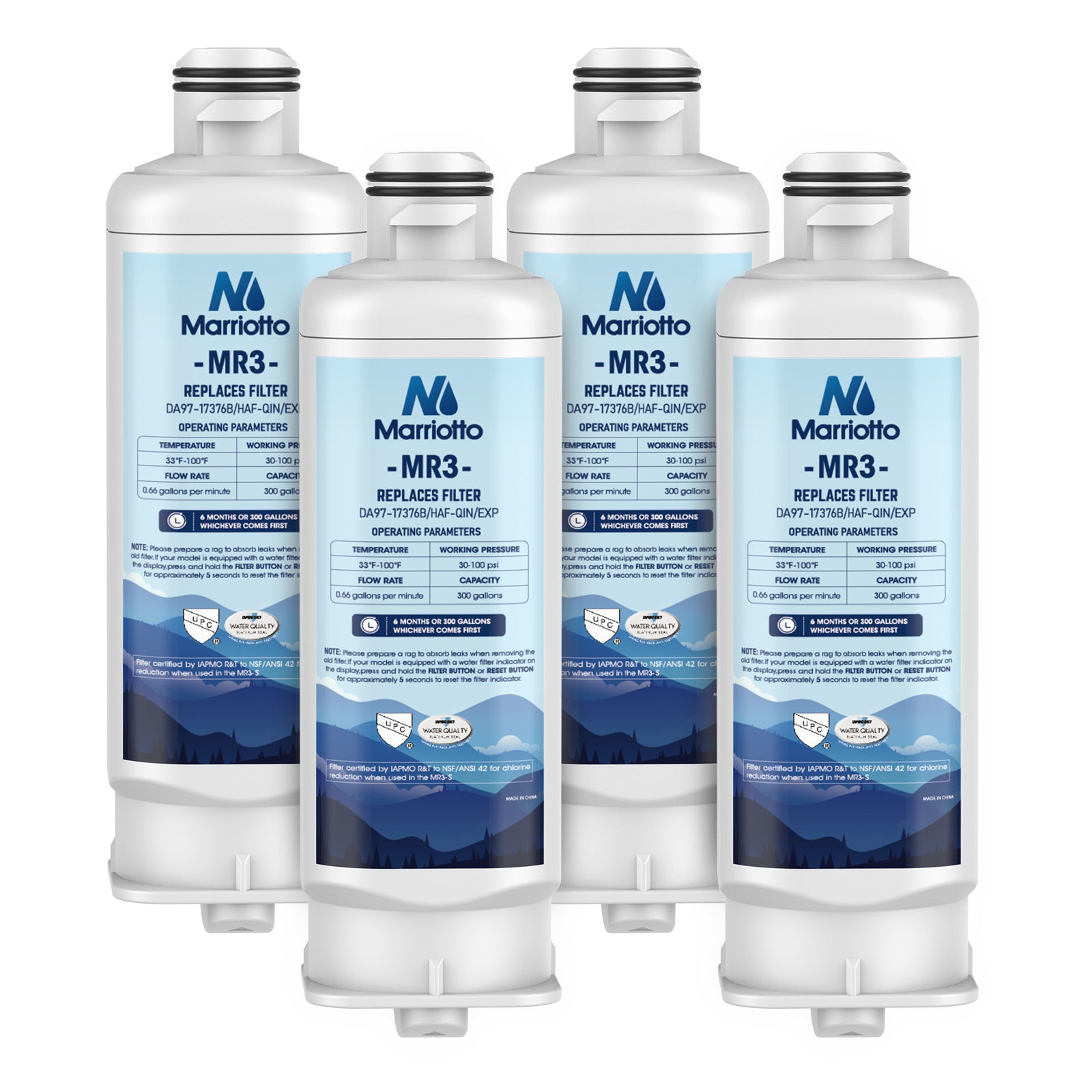 MARRIOTTO Replacement for DA97-17376B Refrigerator Water Filter, Samsung HAF-QIN/EXP, HAF-QIN,