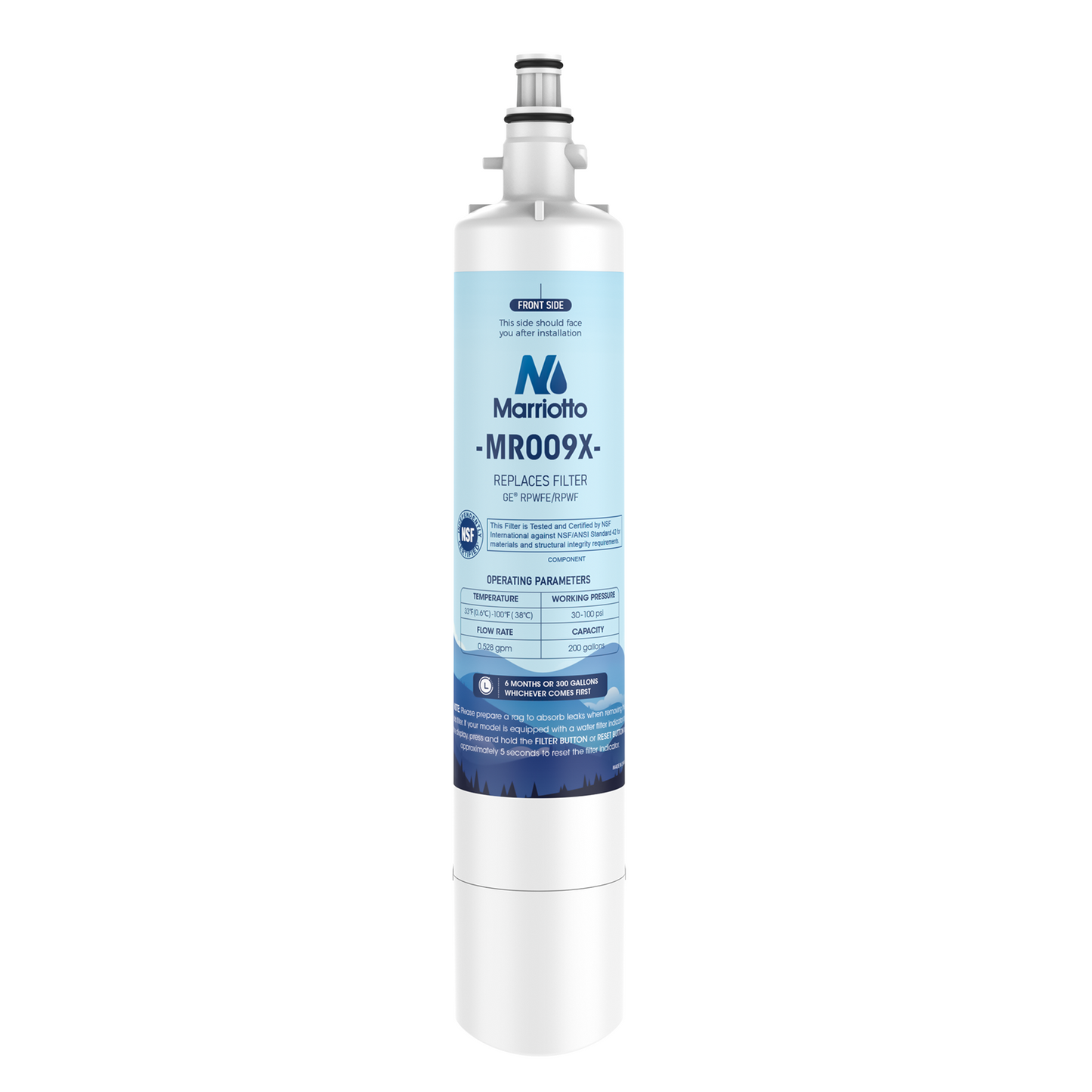 MARRIOTTO Replacement for GE RPWFE, RPWF (Built-in CHIP) Refrigerator Water Filter